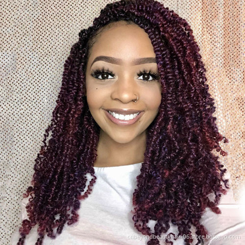 China factory spring twist crochet braiding hair ombre synthetic hair